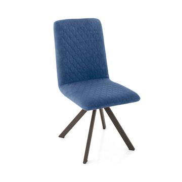 sedia Square tessuto azzurro
