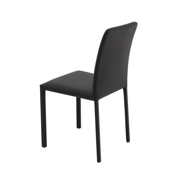 Sedia moderna da cucina Marion bassa nero retro